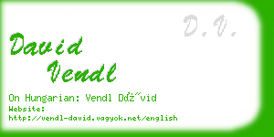 david vendl business card